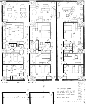 Floor Plan of 3-Bedroom Apartments